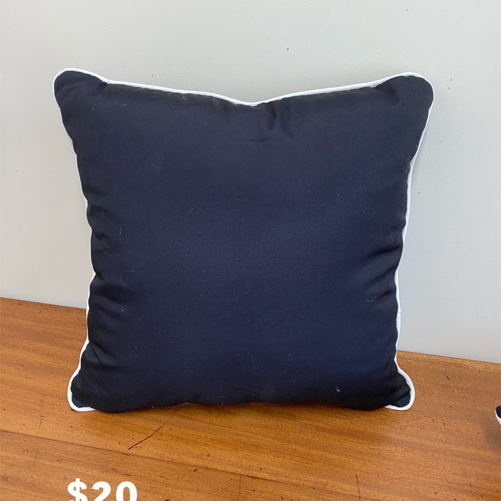 Navy blue accent pillows